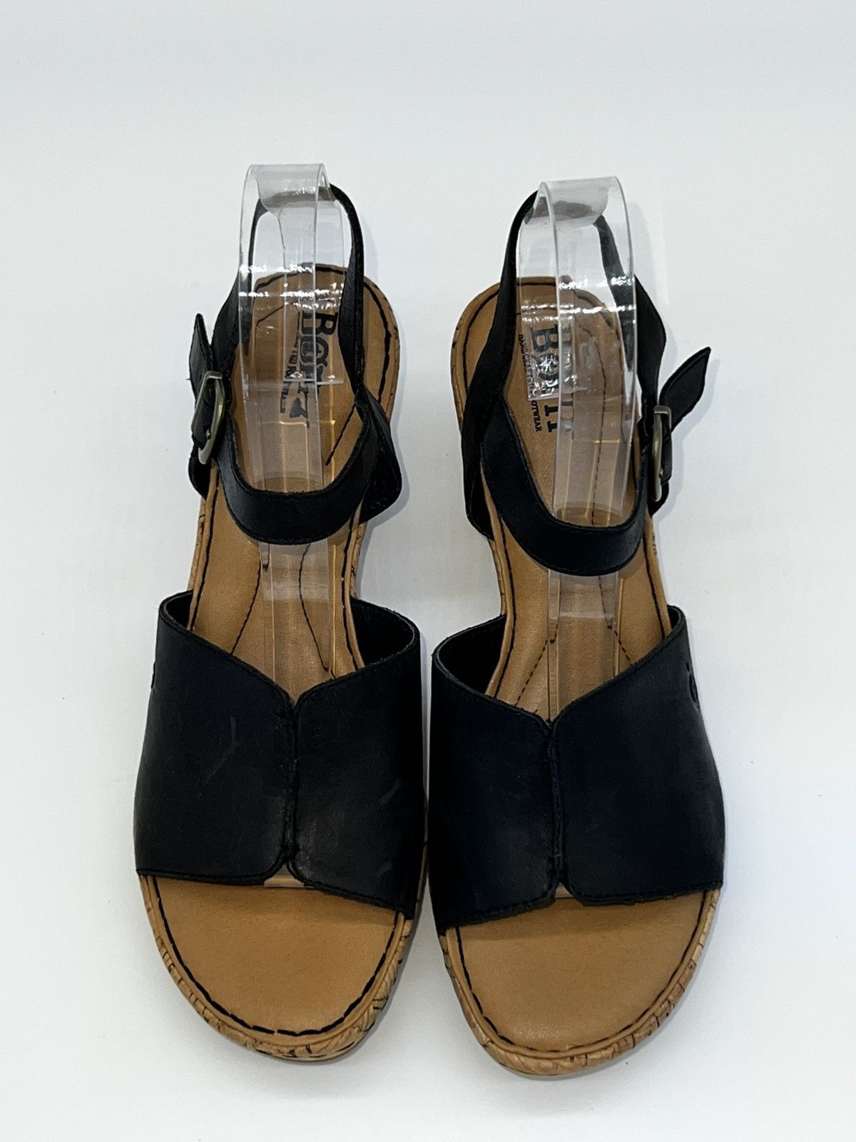 Born Born Women's Black Slingback Wedge Sandals Size 8.5 Open Toe Size US 8 / IT 38 - 6 Thumbnail