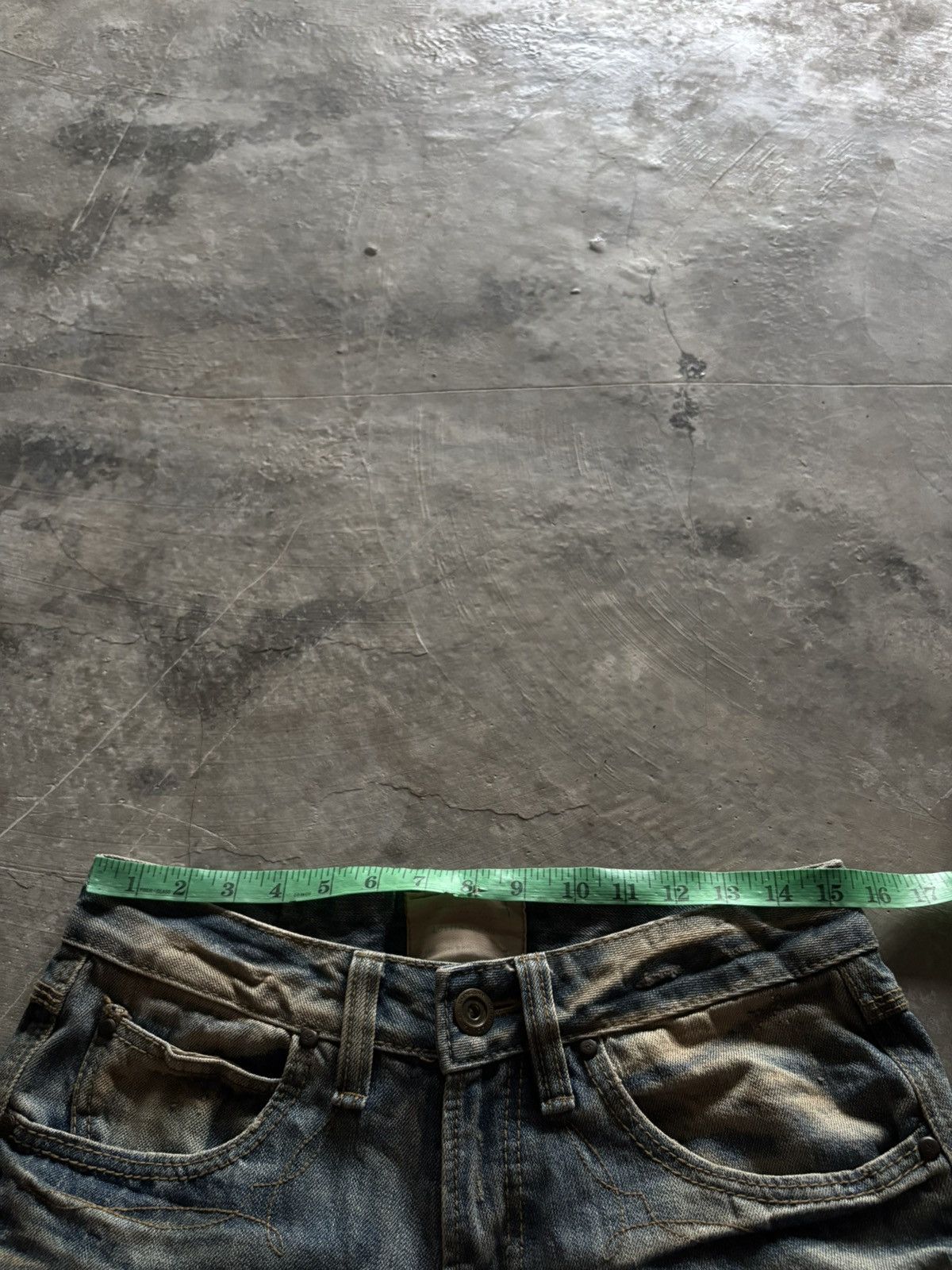 If Six Was Nine LOLITA JAPANESE JEANS MUD WASH MUDMAX DISTRESSED RUSTY PUNK Size US 30 / EU 46 - 20 Thumbnail