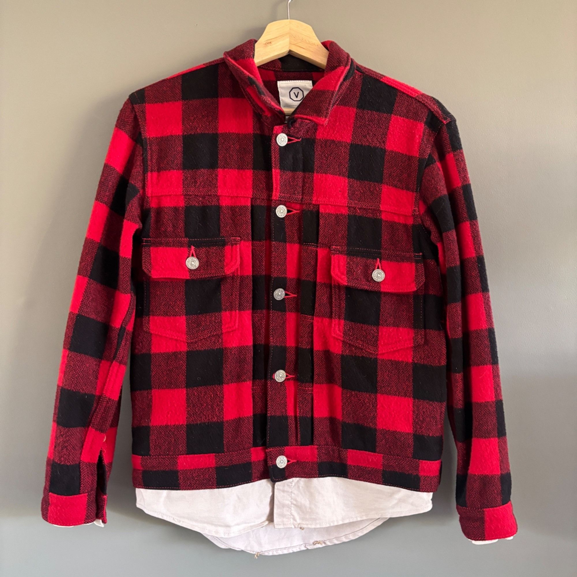 Visvim Visvim Japan Men's S Buffalo Plaid Layered Wool Flannel Jack Size US S / EU 44-46 / 1 - 1 Thumbnail