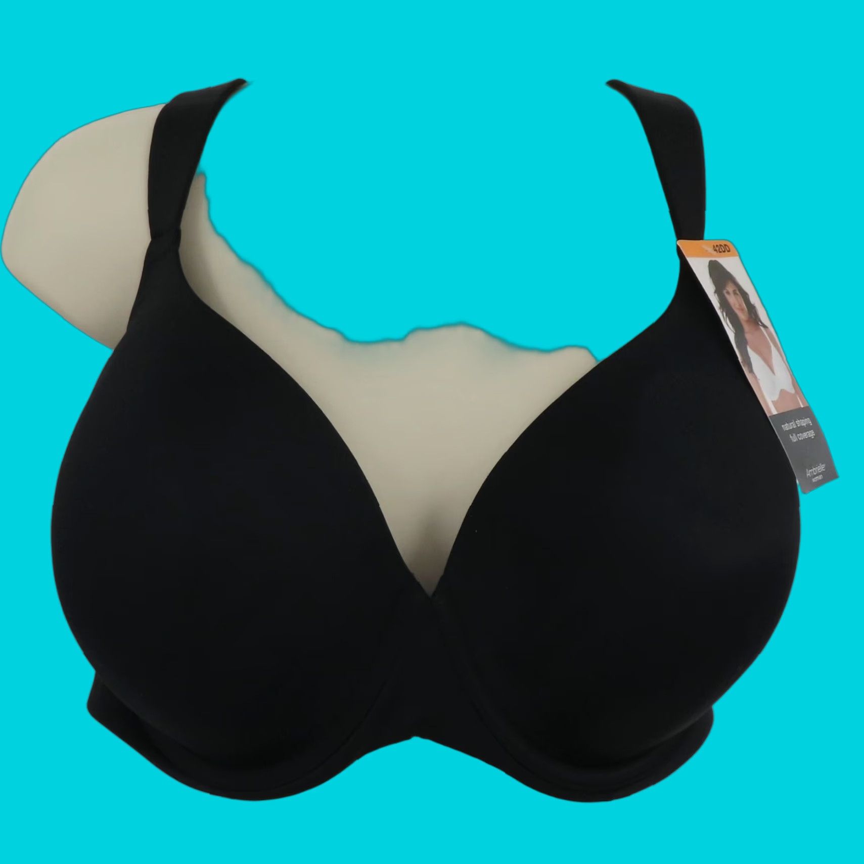 Vintage Ambrielle Bra Solid Black Underwire Lined Wide Strap 42DD Plus Size Women NEW Size ONE SIZE - 1 Thumbnail