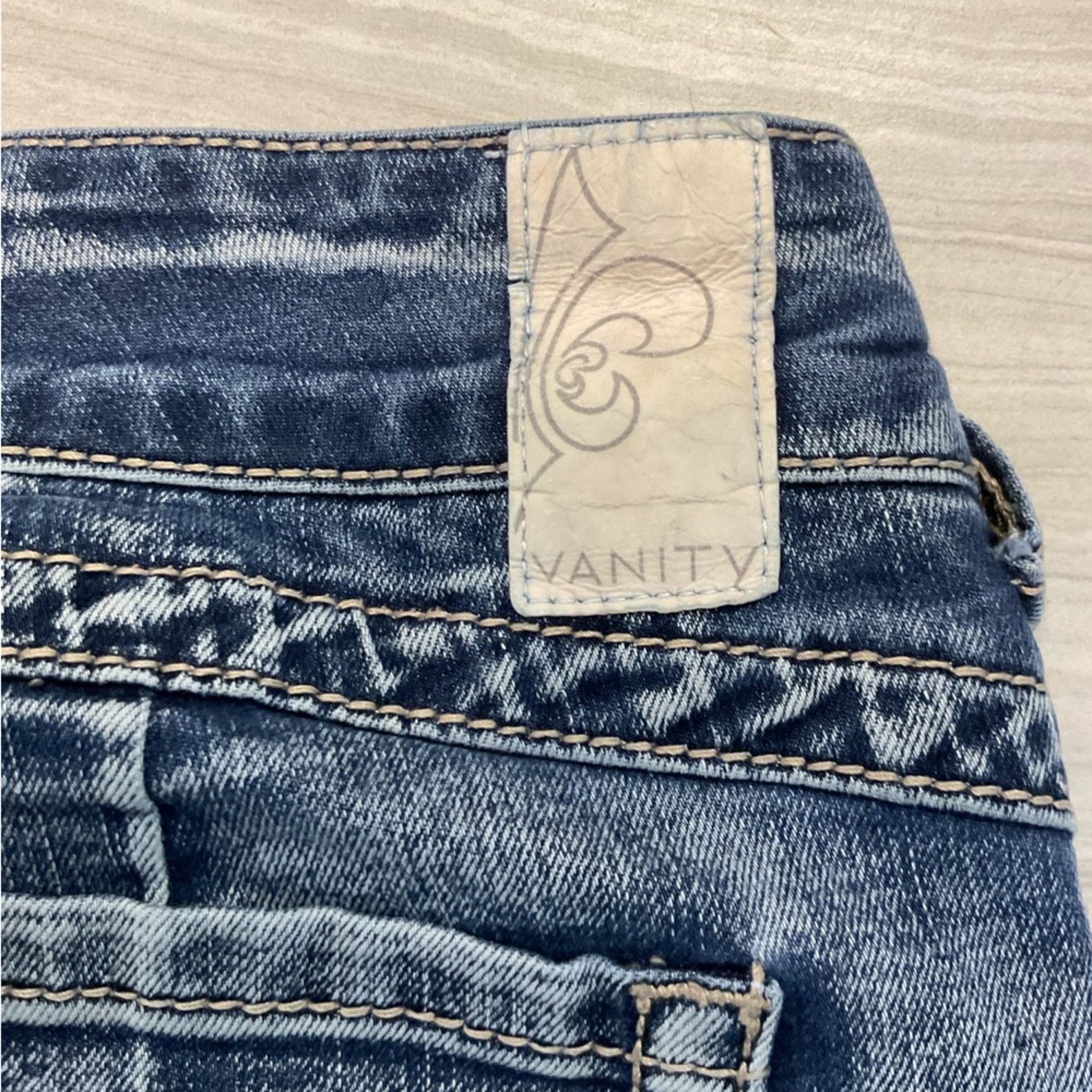Vintage Vanity Distressed Denim Pants Size 29" - 4 Thumbnail