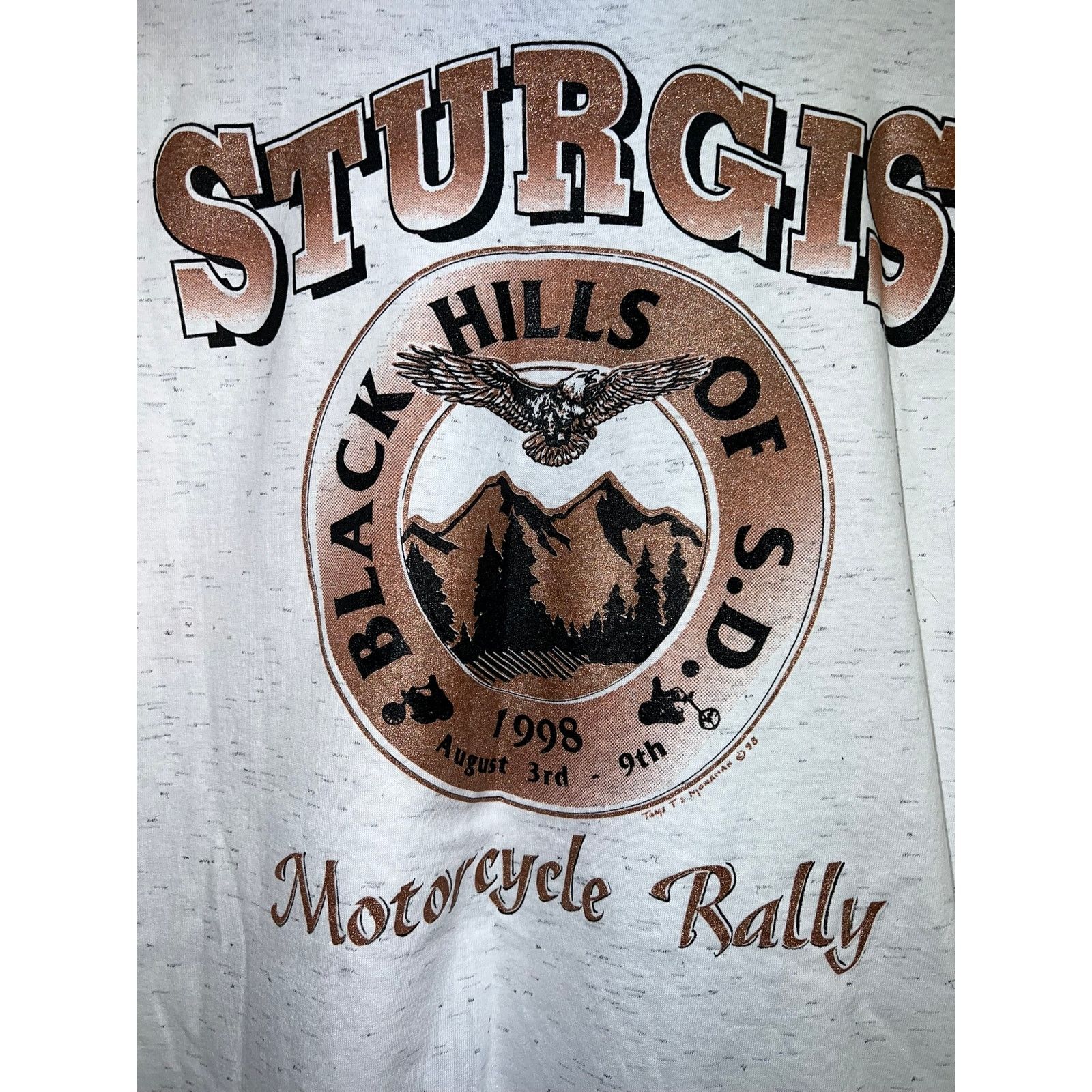 Vintage Vintage Sturgis 1998 Shirt 58th Rally And Races Tee 90s 2XL Size US XXL / EU 58 / 5 - 9 Thumbnail
