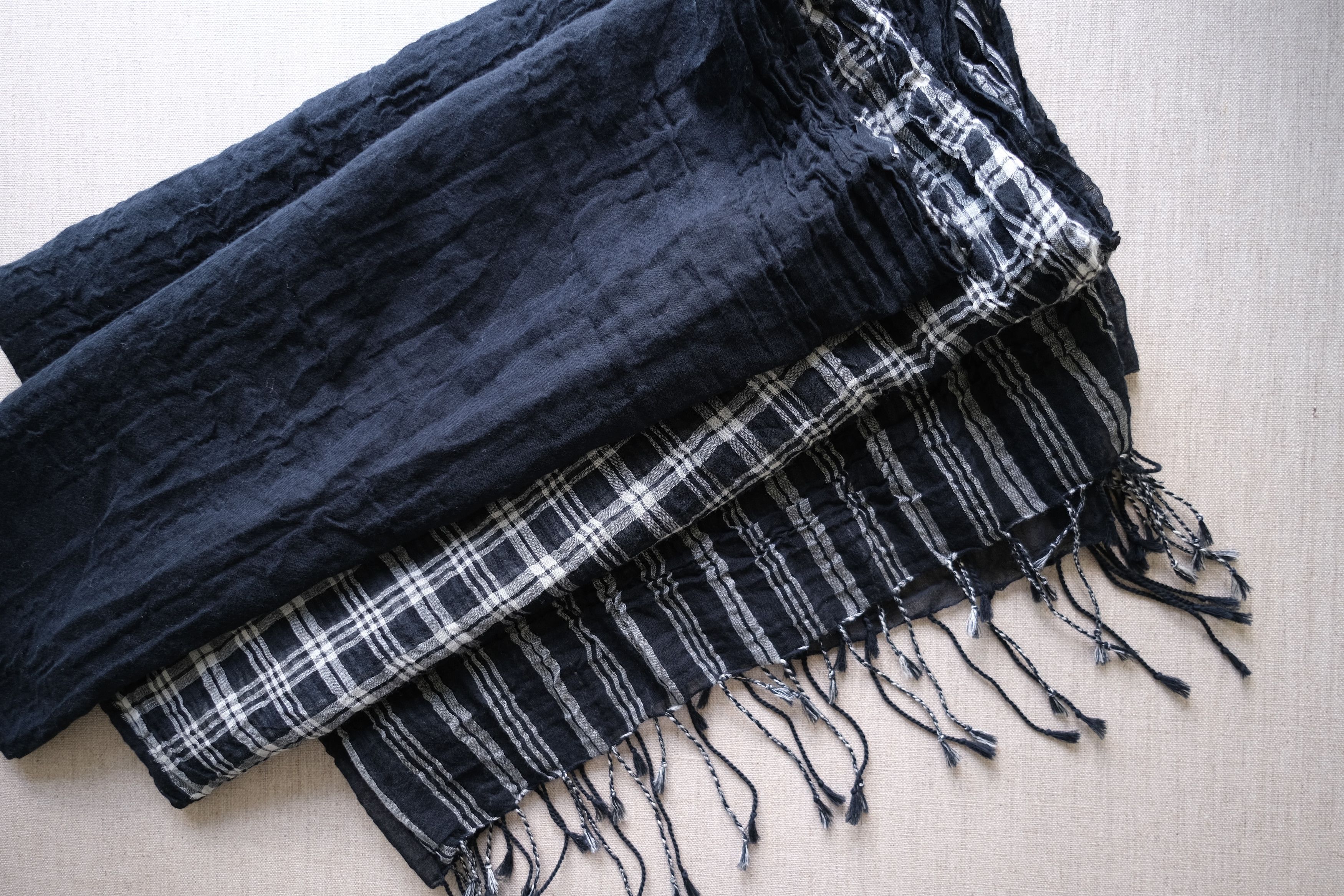 Yohji Yamamoto SS22 Cotton Three-Pattern Scarf | Grailed