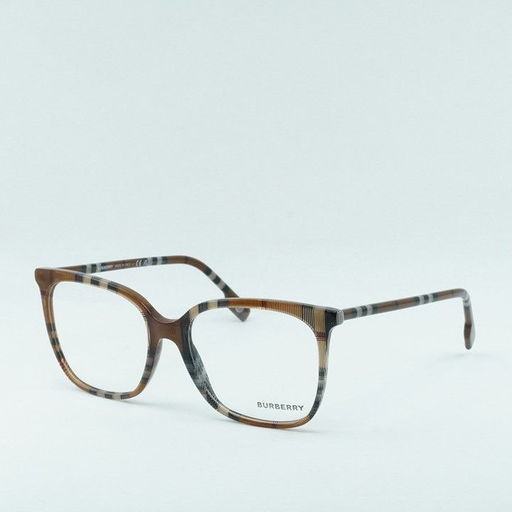 Burberry Burberry BE2367 3966 Eyeglasses Check Brown 54mm Square Fram Size ONE SIZE - 1 Thumbnail