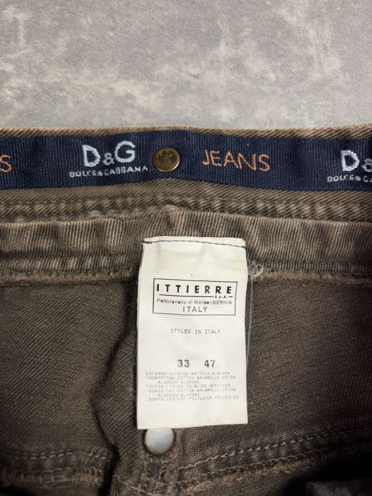 Dolce & Gabbana D&G Dolce & Gabbana Heavy Double Waisted Zipper Denim 33 Size US 33 - 9 Thumbnail