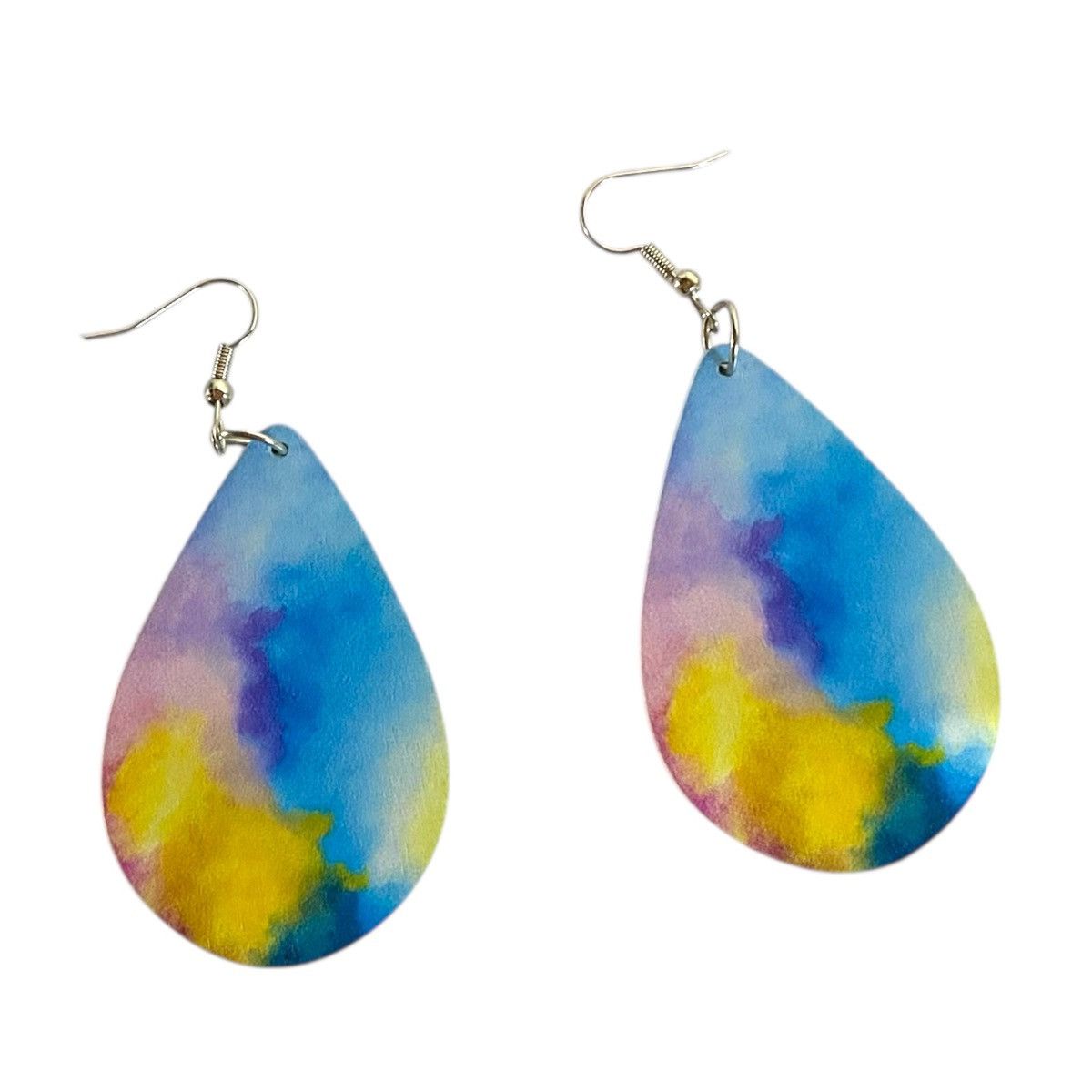 Other Watercolor Pastel Wooden Dangle Drop Earrings Size ONE SIZE - 2 Thumbnail