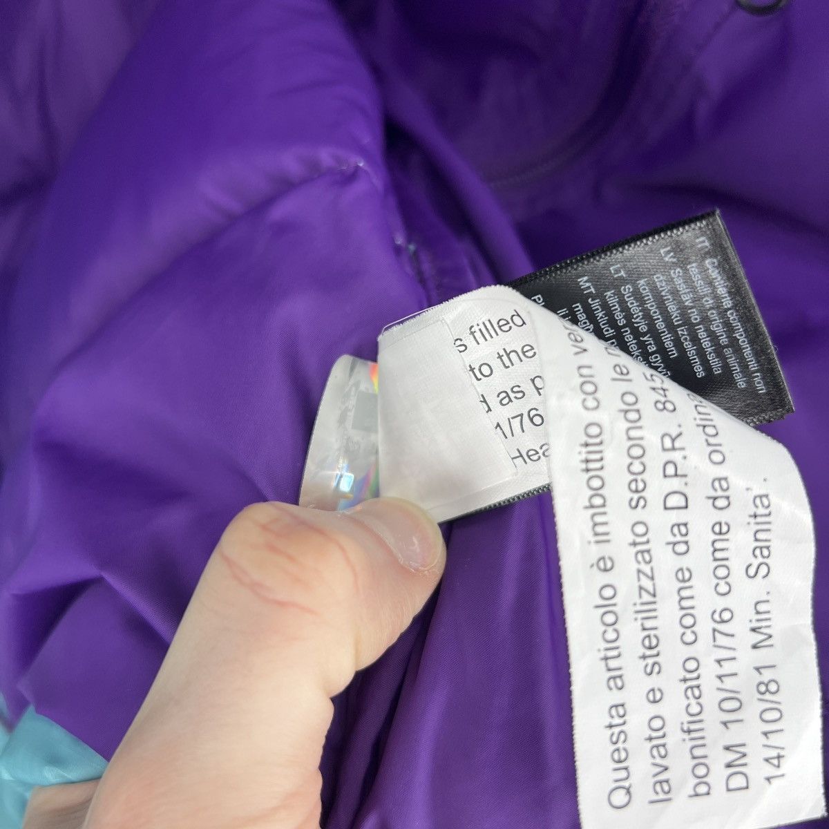 The North Face The North Face Nuptse 700 Turqoise Blue Purple Logo Puffer Size US S / EU 44-46 / 1 - 9 Thumbnail