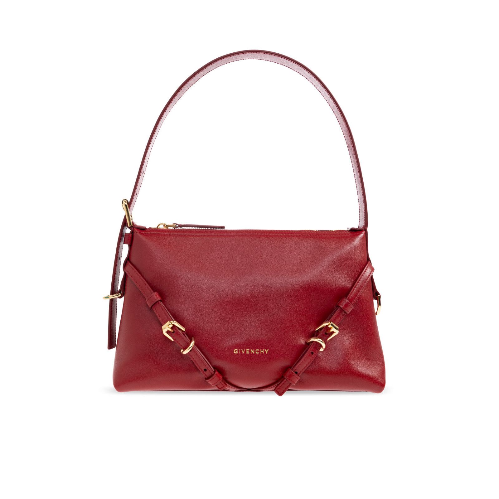 Givenchy GIVENCHY Voyou Mini $2150 Dark Red Shiny Leather Shoulder Ba Size ONE SIZE - 1 Thumbnail