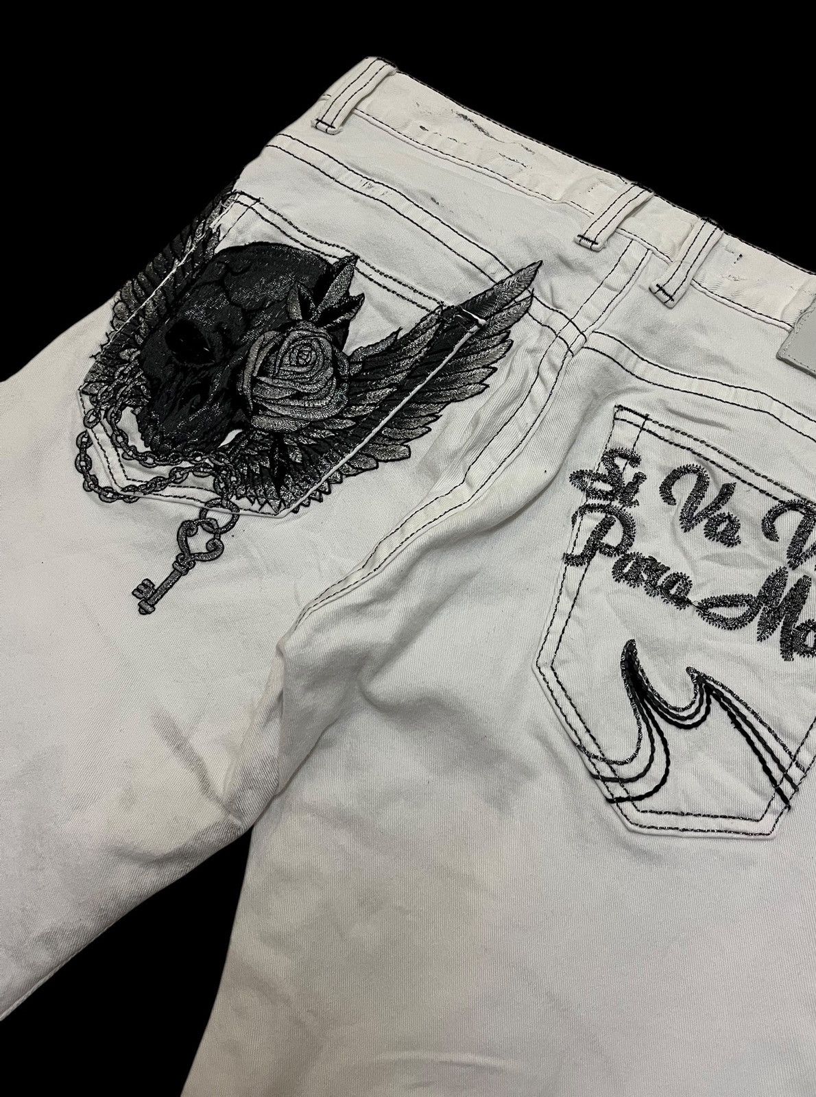 Japanese Brand Japanese Brand Cloud 72 Embroidery Bones Pants Size US 34 / EU 50 - 6 Thumbnail