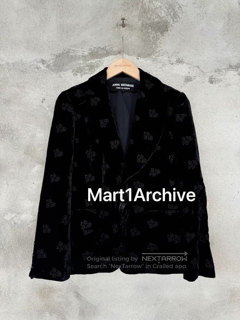 Junya Watanabe Junya Watanabe Black Velvet Flower Blazer Size US S / EU 44-46 / 1 - 1 Thumbnail