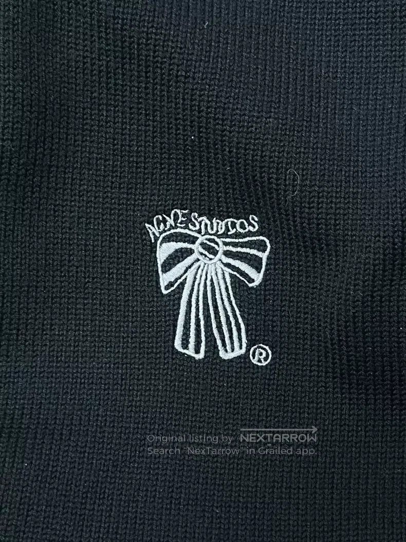 Acne Studios Acne Studios Solid color casual bow-knot embroidered knit Size US XS / EU 42 / 0 - 3 Thumbnail
