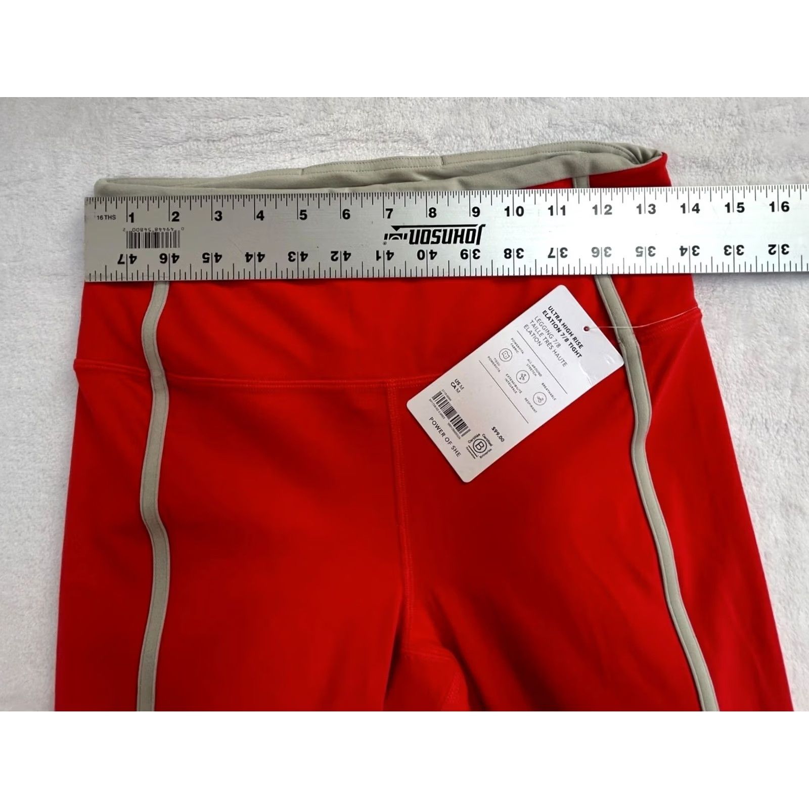 Athleta Athleta Ultra High Rise Elation 7/8 Tight Red Stripe Medium Yoga Leggings Women XS? (Note: Original size is Medium) Size 32" / US 10 / IT 46 - 5 Thumbnail