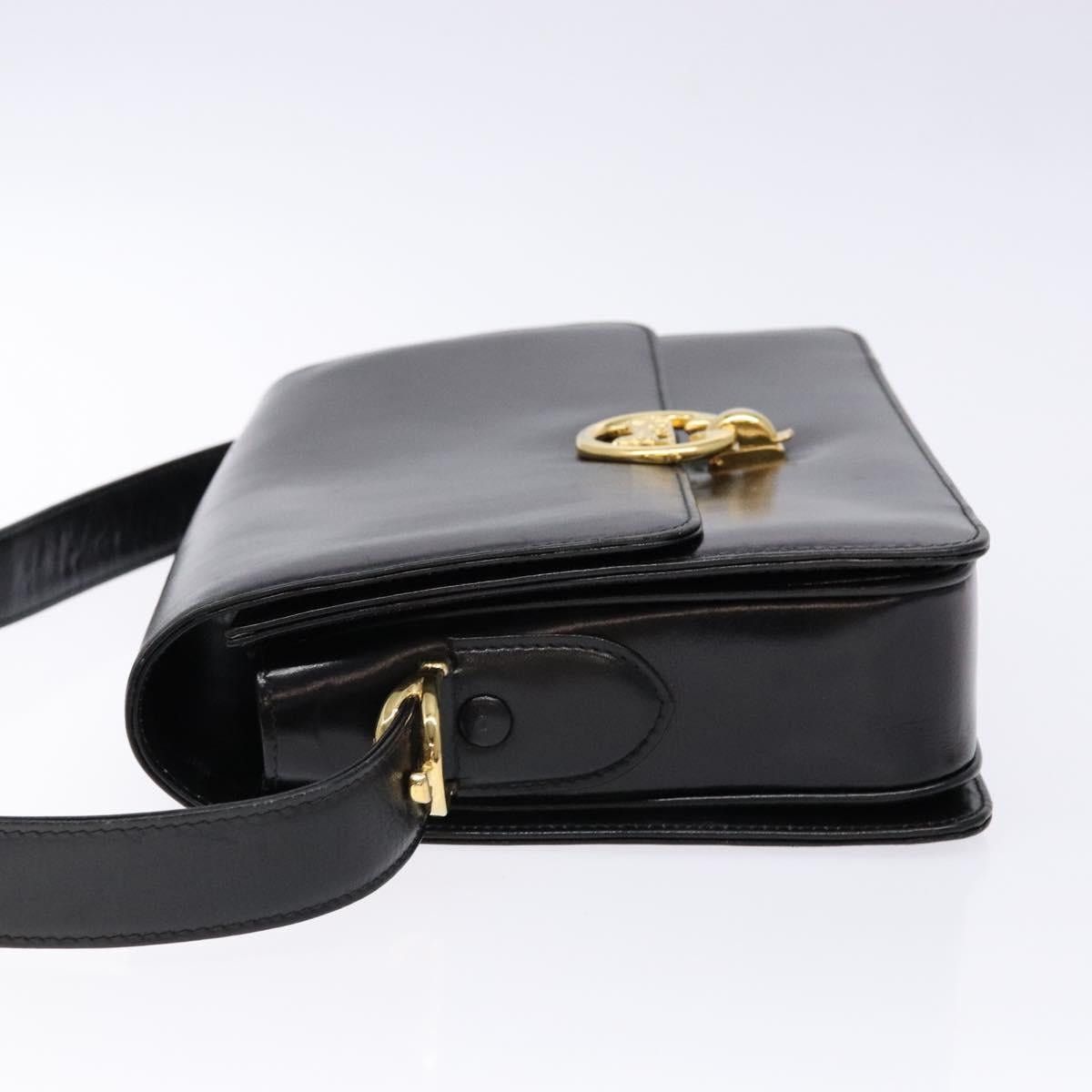 Celine CELINE Horse Carriage Shoulder Bag Leather Black Gold Size ONE SIZE - 5 Thumbnail