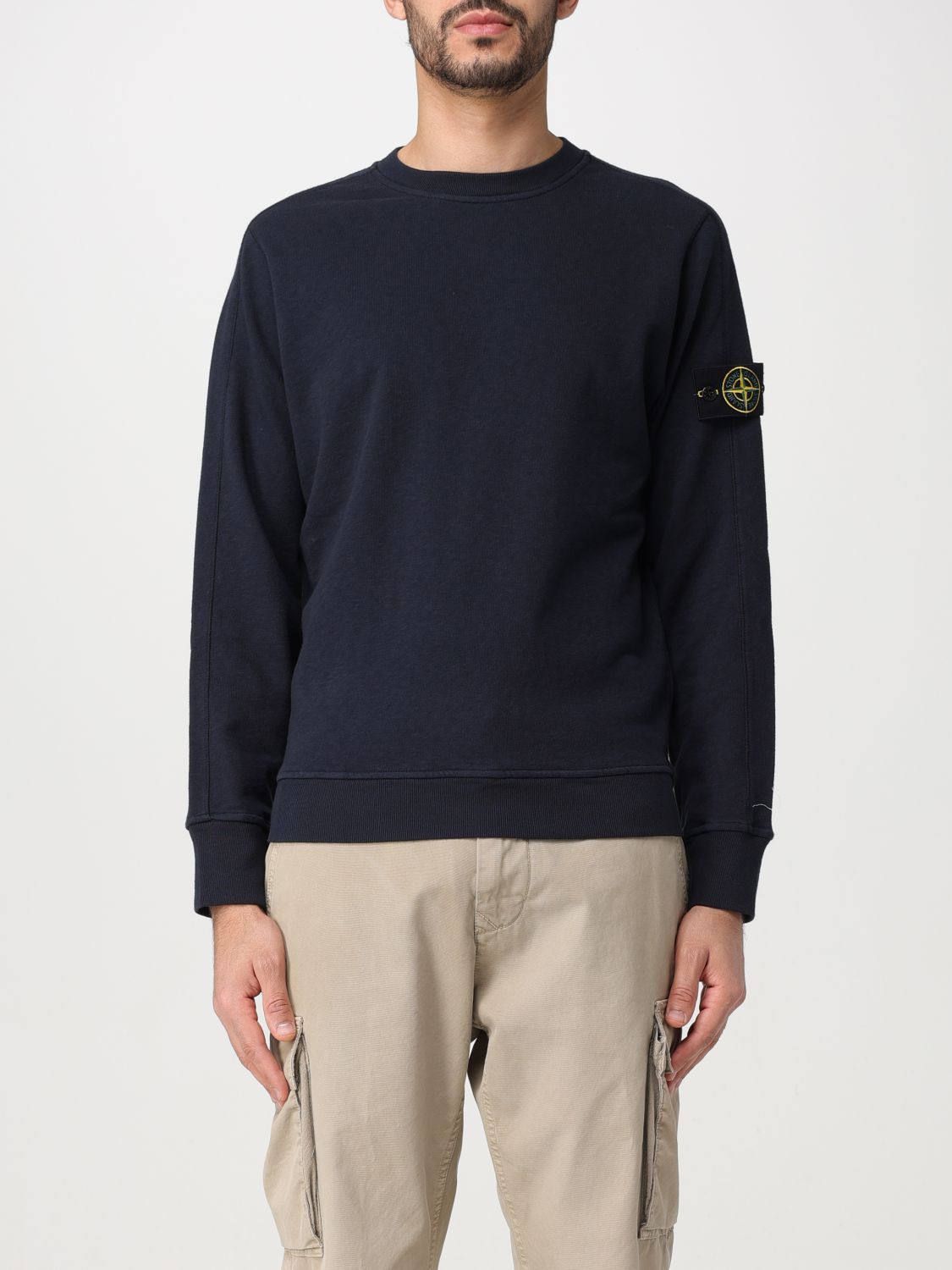 image of Stone Island Sweatshirt Men Blue (Size Large)