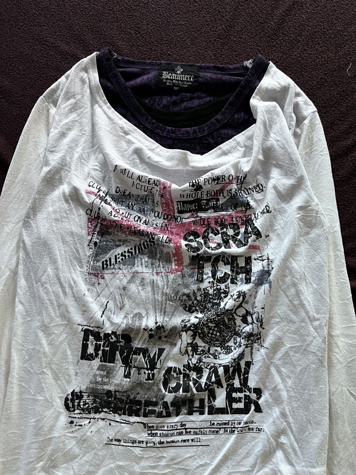 Japanese Brand BEAUMERE SCRATCH 3LAYERS SKULLS Size US M / EU 48-50 / 2 - 4 Thumbnail