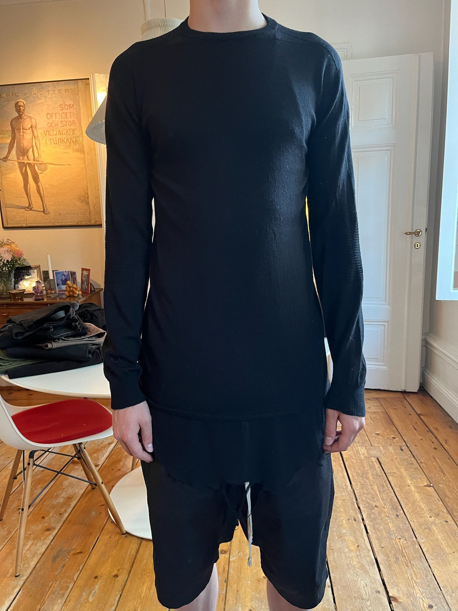 Rick Owens Rick Owens level round neck biker knit Size US S / EU 44-46 / 1 - 1 Thumbnail