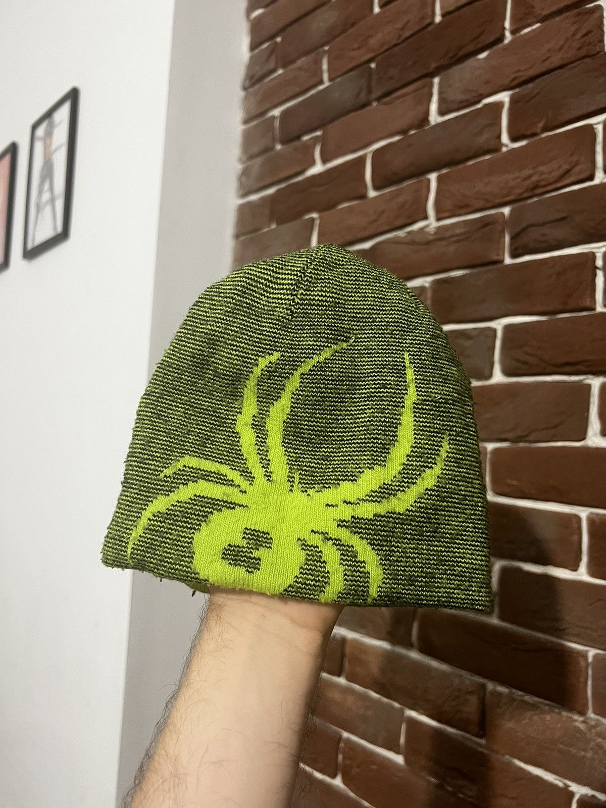 Spyder Vintage Y2k Spyder Spiderweb Spider Beanie Alternative Hype Size ONE SIZE - 1 Thumbnail