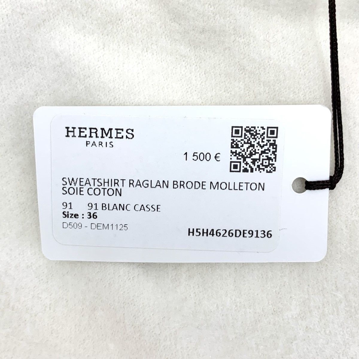 Hermes Hermes Off-white Embroidered Raglan Sleeve Sweatshirt K26WX Size S / US 4 / IT 40 - 7 Thumbnail