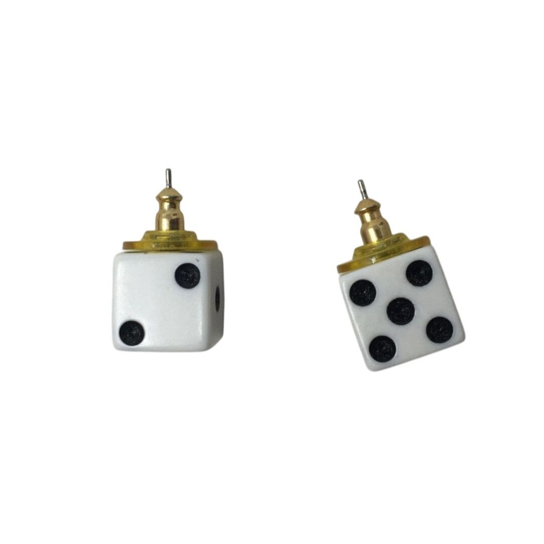 Other Women's Black and White Cube Dice Stud Earrings Size ONE SIZE - 2 Thumbnail