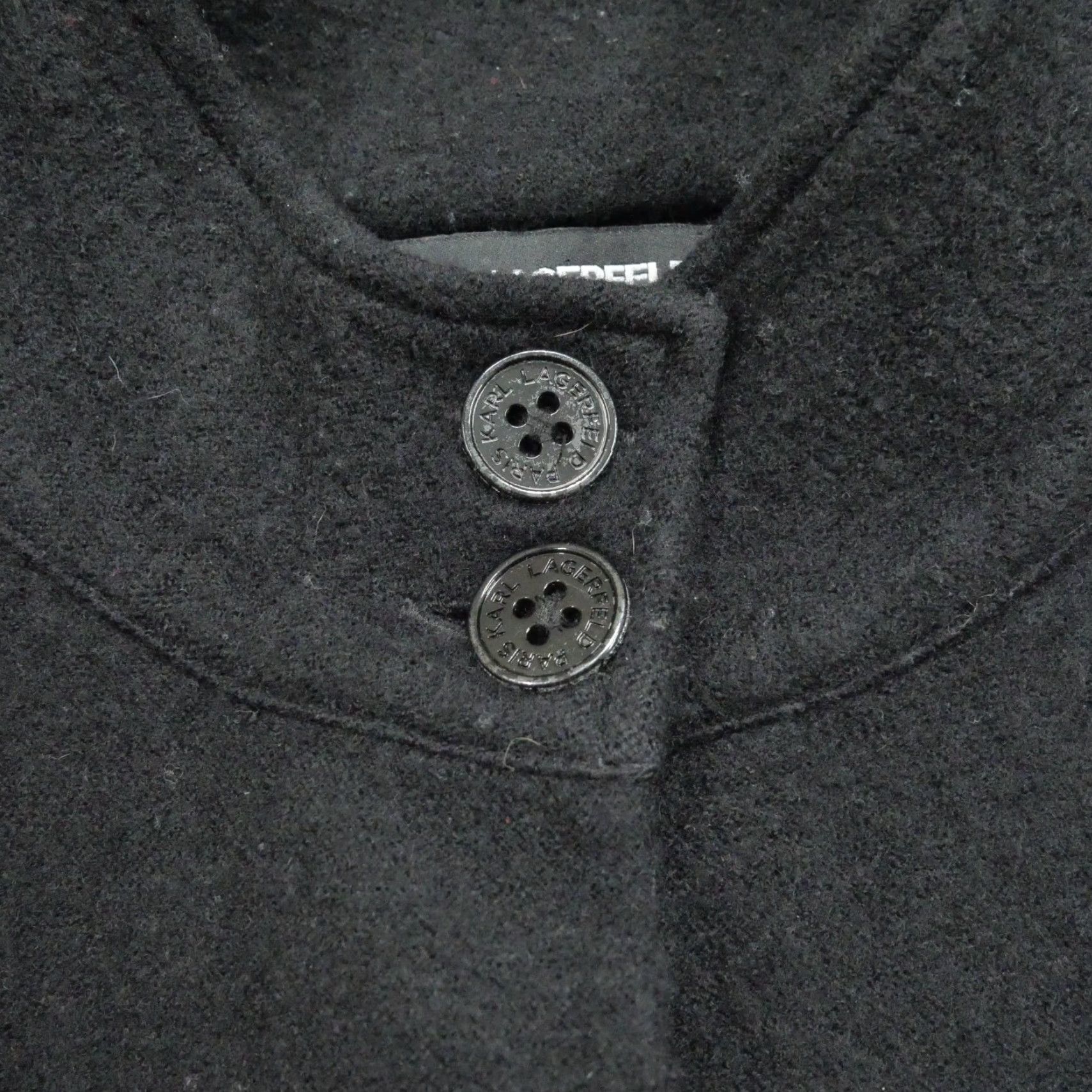 Karl Lagerfeld VINTAGE Karl Lagerfeld Sweater Womens Small Red Tan Black Cardigan Jacket Wool Blend Size S / US 4 / IT 40 - 4 Thumbnail