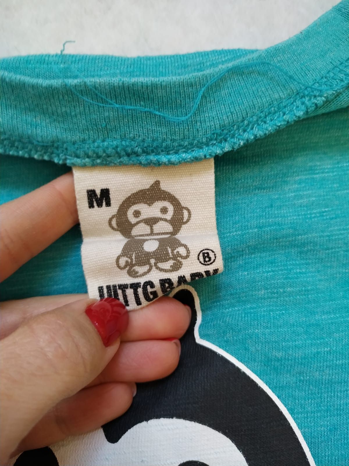 Japanese Brand UITTG BABY turquoise blue tee tshirt big ape M Size US M / EU 48-50 / 2 - 3 Thumbnail