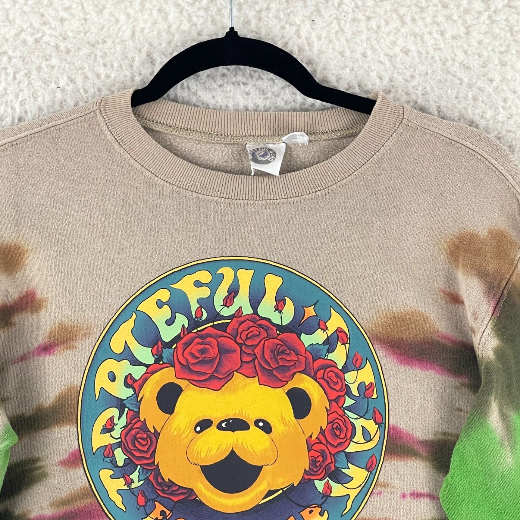 Vintage Grateful Dead Green Tie-Dye Crew Neck Sweater Womens Long Sleeve Knit XS Size XS / US 0-2 / IT 36-38 - 3 Thumbnail