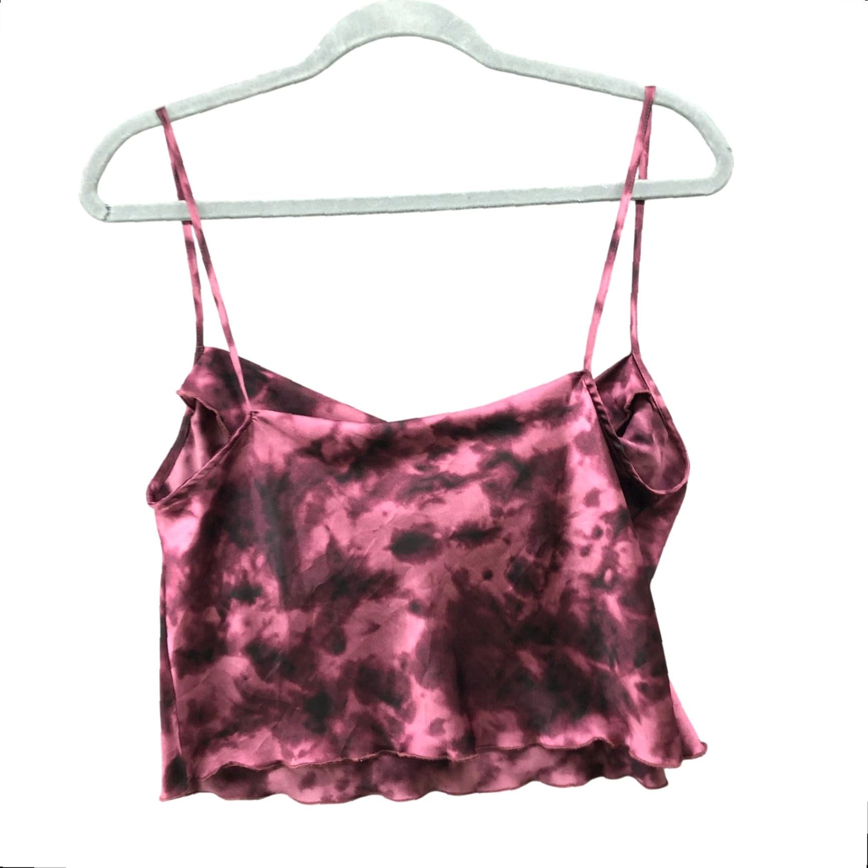 Vintage Out From Under Cropped Cami Top Womens M Purple Tie Dye Drape Urban Outfitters Top Size M / US 6-8 / IT 42-44 - 2 Thumbnail