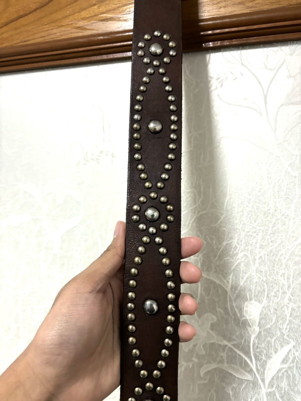 Vintage Vintage Leather Design Studded Belt (size 32-36) Size ONE SIZE - 6 Thumbnail
