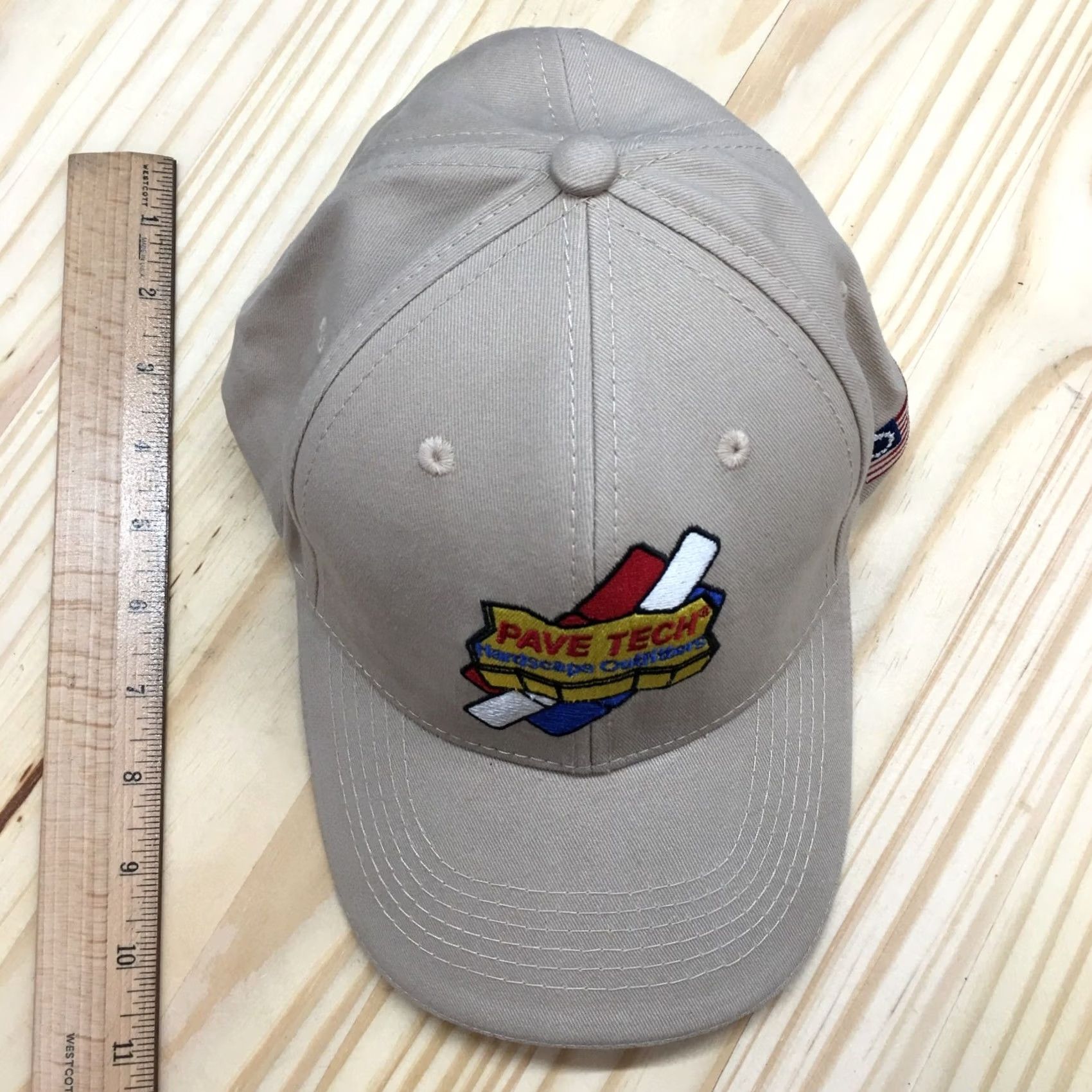 Vintage Pave Tech Hardscape Outfitters Tan Baseball Hat Unisex OSFA Adjustable Strapback Size ONE SIZE - 4 Thumbnail