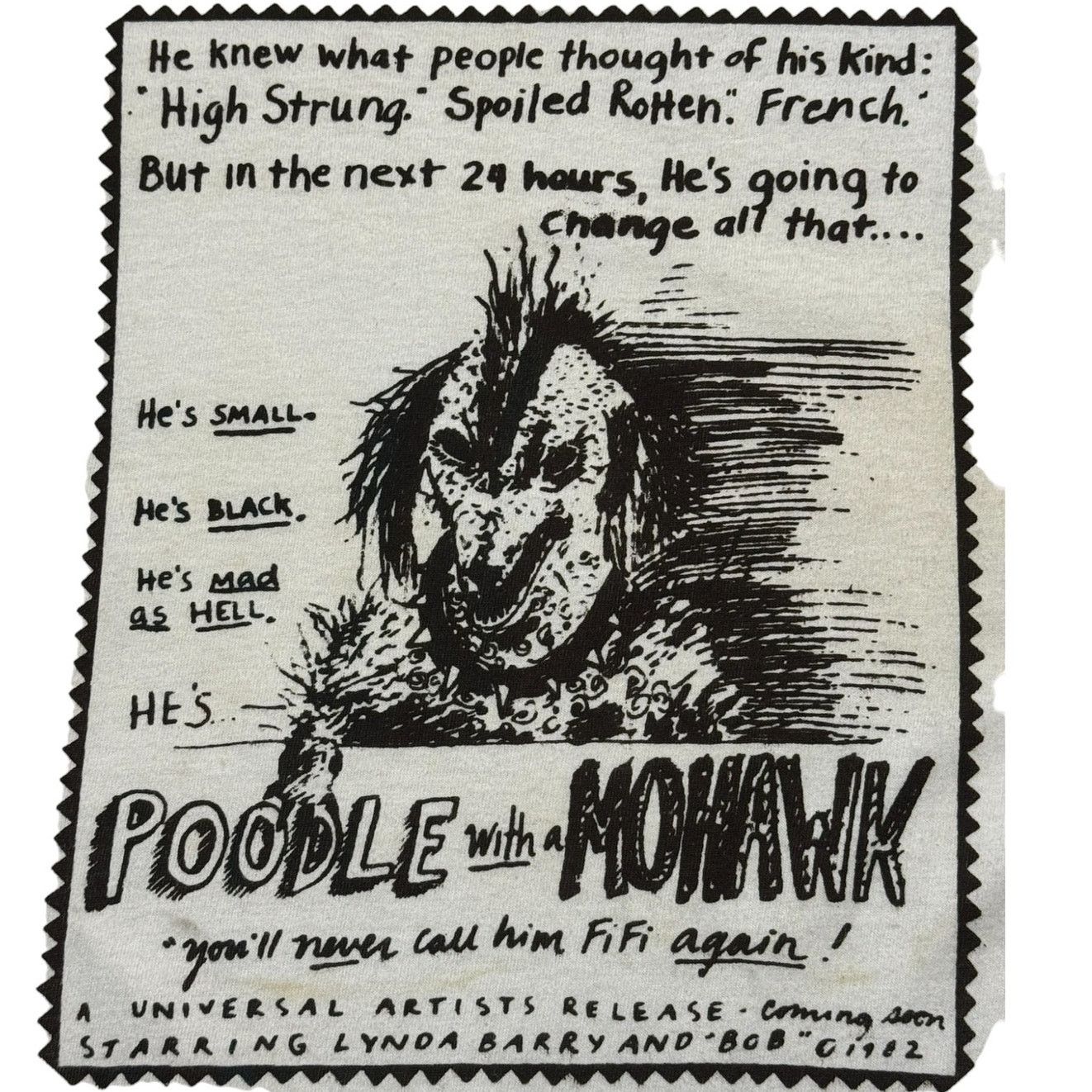 Other RARE Vintage 1980s Lynda Barry Poodle With a Mohawk T-Shirt Size US L / EU 52-54 / 3 - 3 Thumbnail