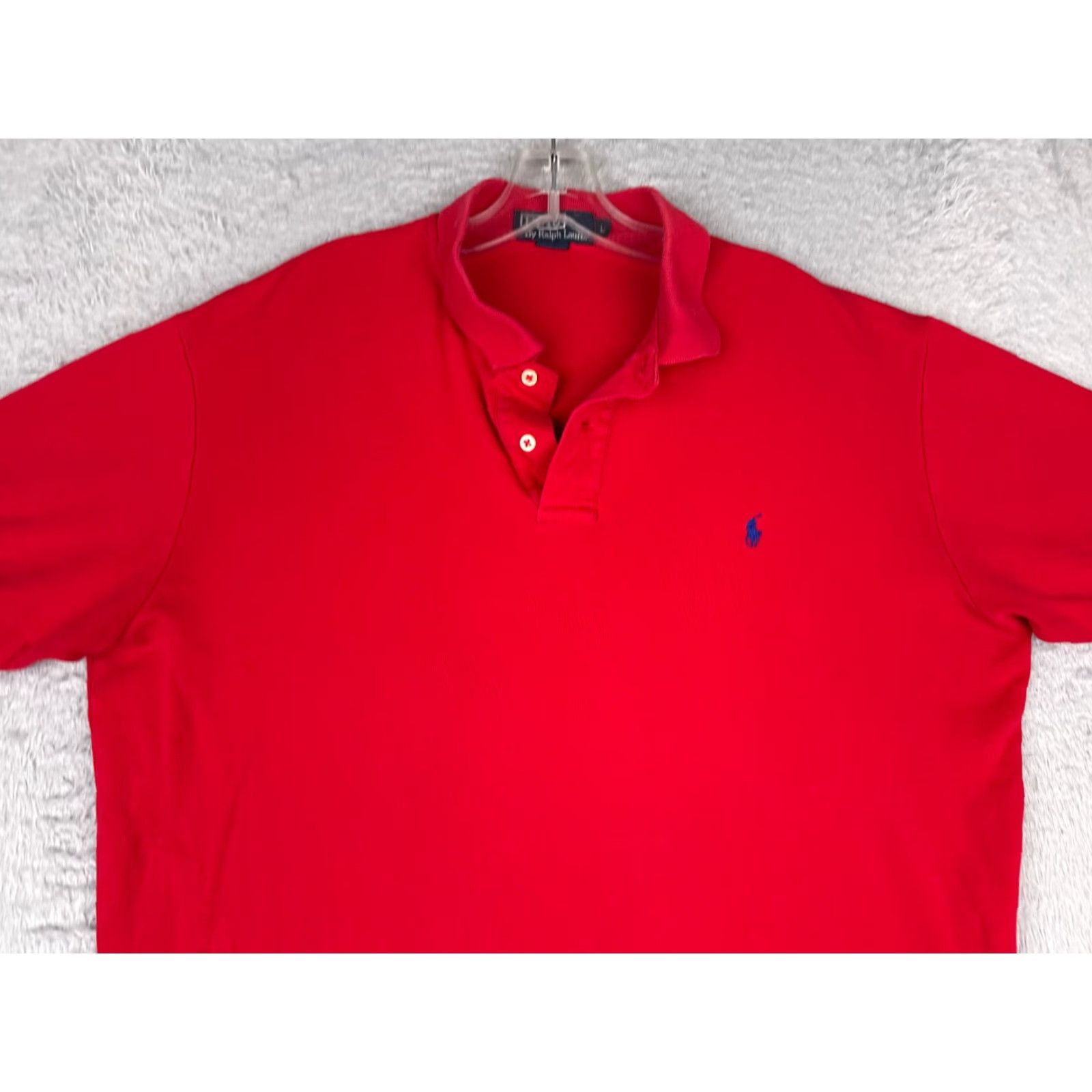 Ralph Lauren VINTAGE Ralph Lauren Polo Shirt Men L Red 100% Cotton Short Sleeve Logo Embroidered Button Collared Classic All Seasons Breathable Regular Size US L / EU 52-54 / 3 - 4 Thumbnail