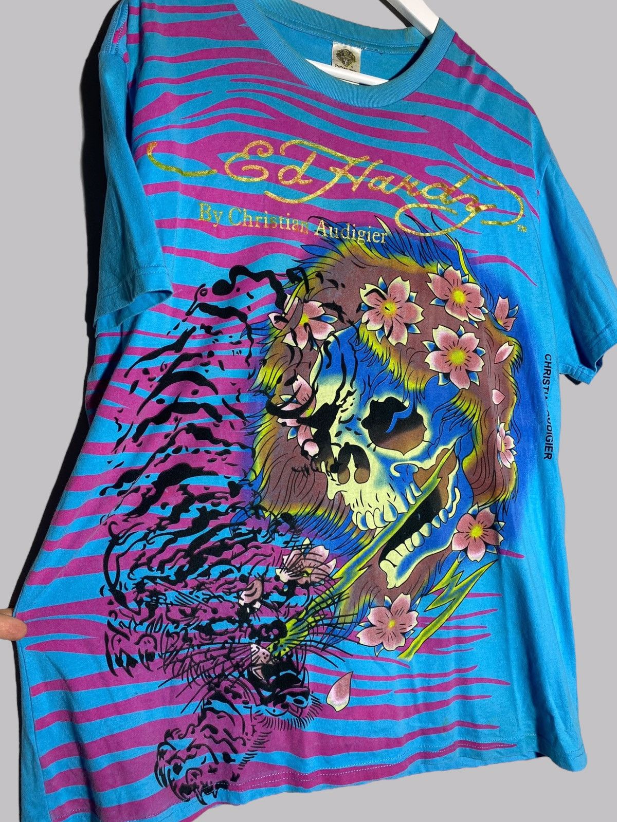 Japanese Brand × Vintage Vintage Ed Hardy Christian Audigier Overprint Y2k T-shirt Size US L / EU 52-54 / 3 - 4 Thumbnail