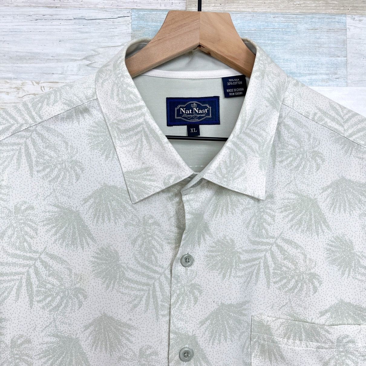 Nat Nast Nat Nast Silk Camp Short Green Tropical Hawaiian Mens XL Size US XL / EU 56 / 4 - 2 Thumbnail