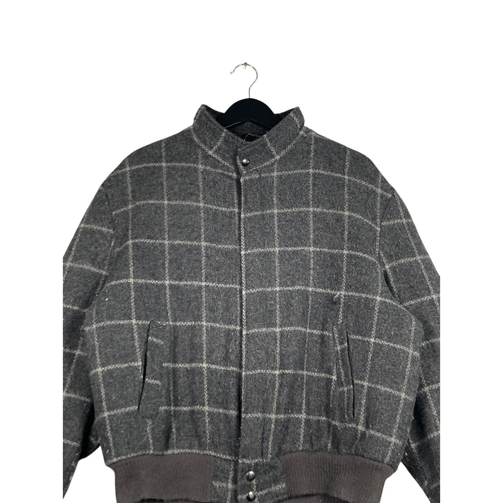 Vintage The Fox Collection Plaid Bomber Jacket Large Bombers