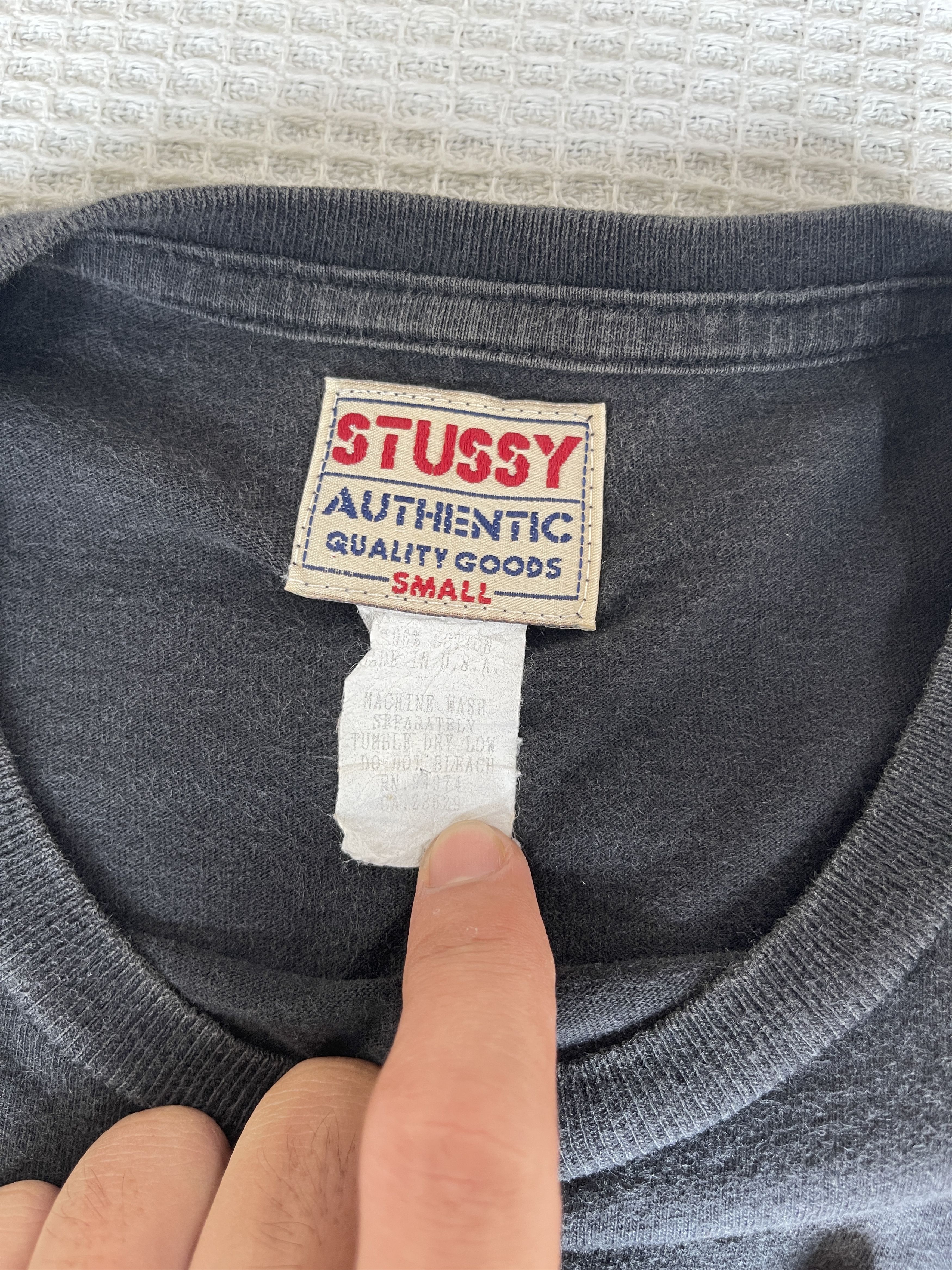 Stussy Vintage90s🔥Stussy Genuine Article🔥Box Logo Faded Black Tee Size US M / EU 48-50 / 2 - 7 Thumbnail