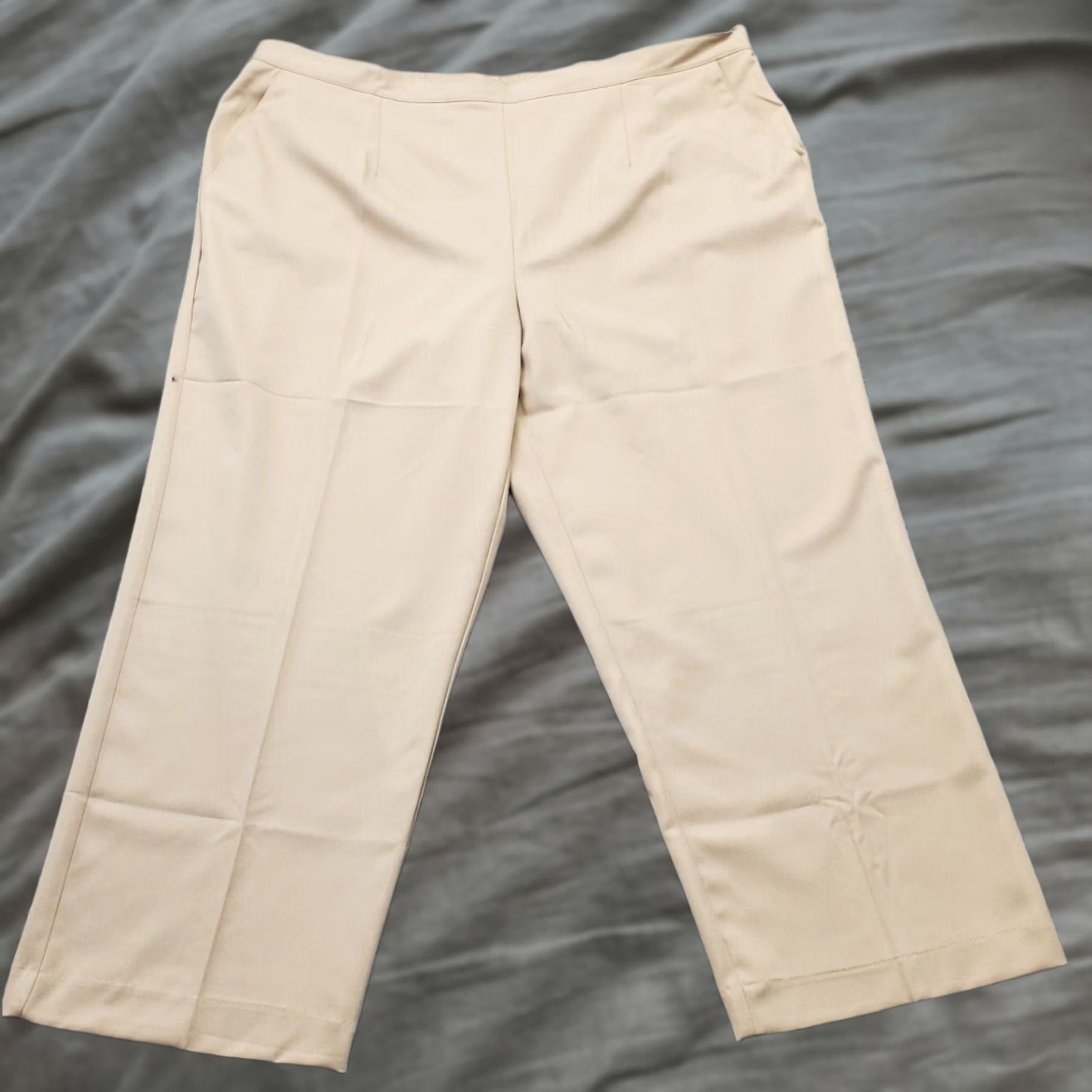 Vintage Alfred Dunner Capri Pants Womens Size 22W Brown Classic Fit Size 40" / US 18 - 1 Thumbnail