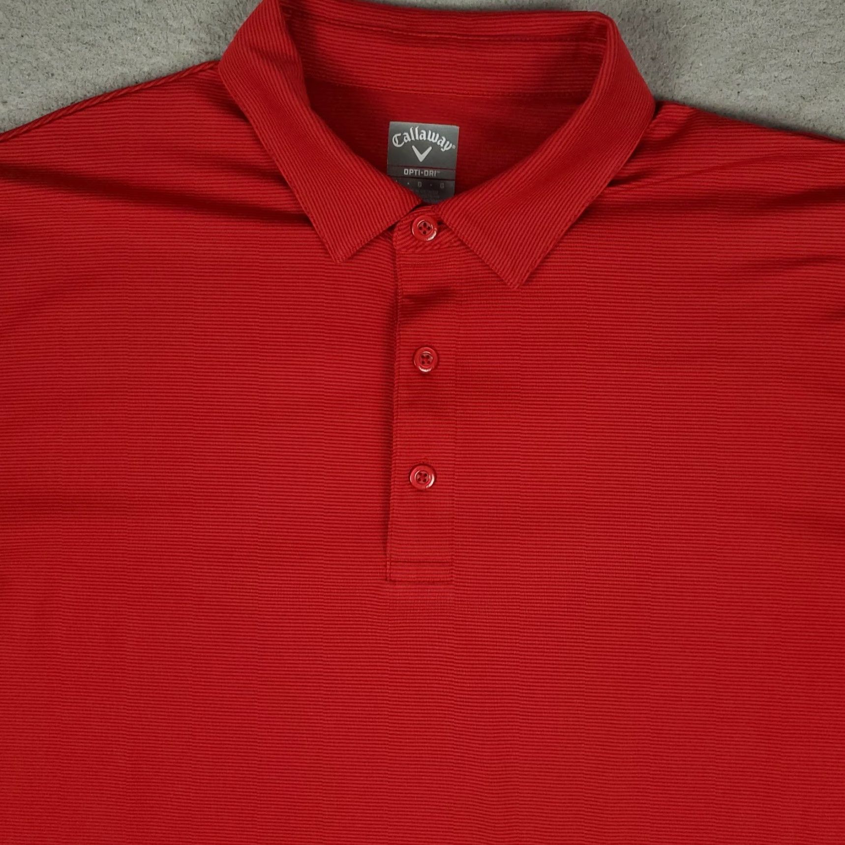 Callaway Callaway Polo Shirt Mens Size Large Red Striped Opti Dri Fit Golf Short Sleeve Size US L / EU 52-54 / 3 - 2 Thumbnail