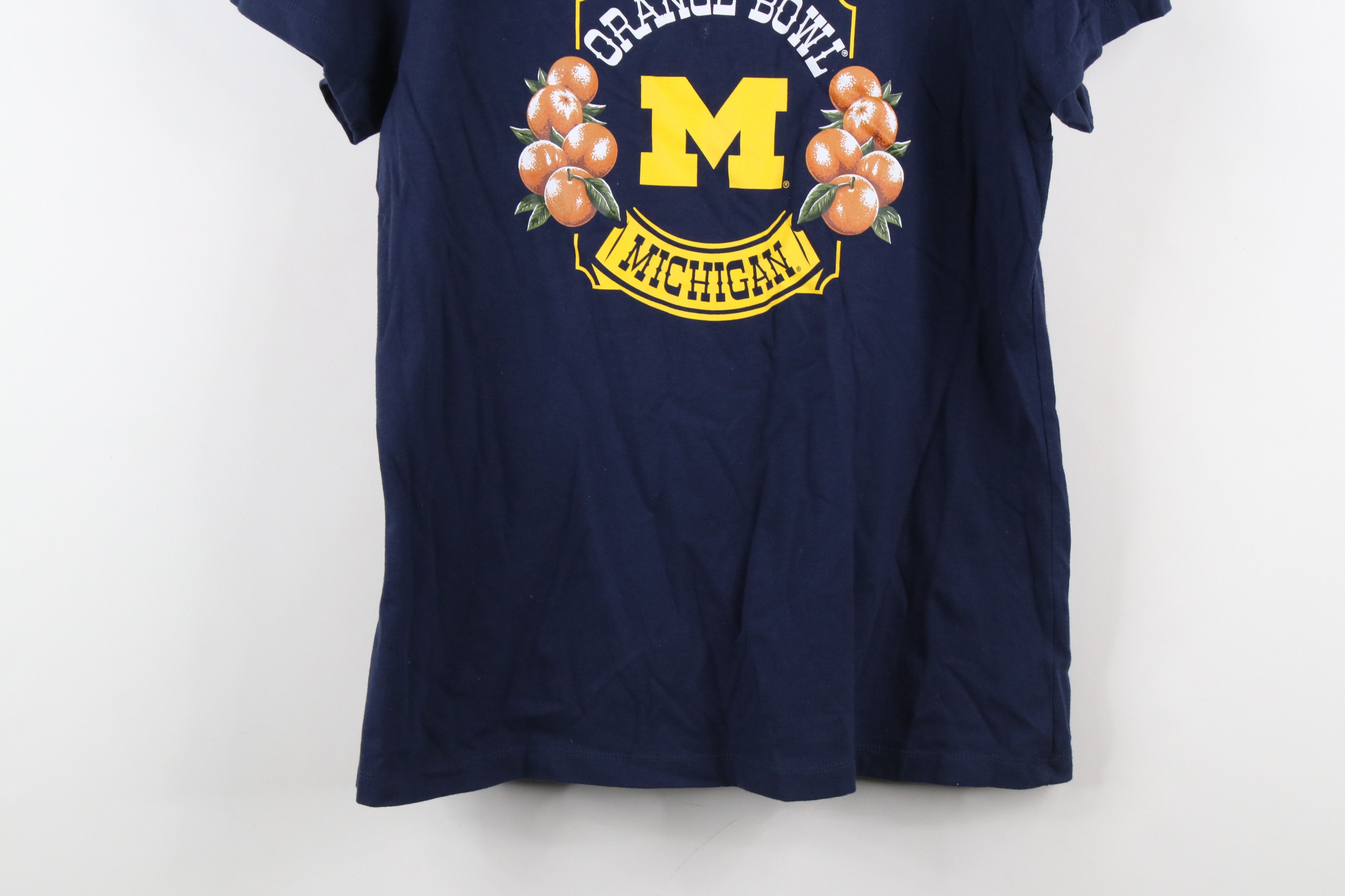 Nike × Vintage Nike Bowl University of Michigan Football T-Shirt Blue Size L / US 10 / IT 46 - 3 Thumbnail