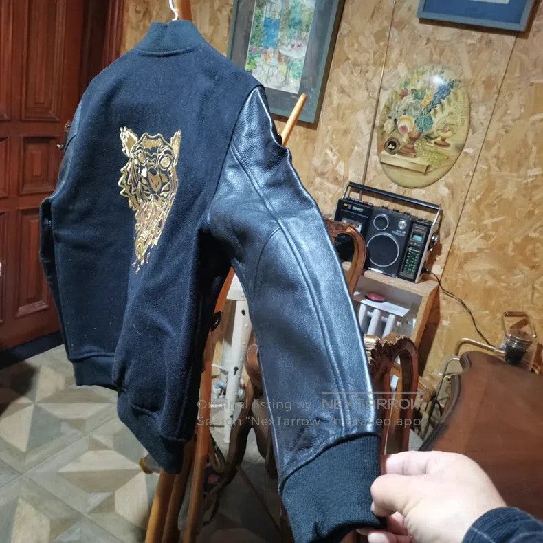 Kenzo Kenzo Paris Tiger Jacket, Made of Wool and Cowhide, Back w Size L / US 10 / IT 46 - 6 Thumbnail