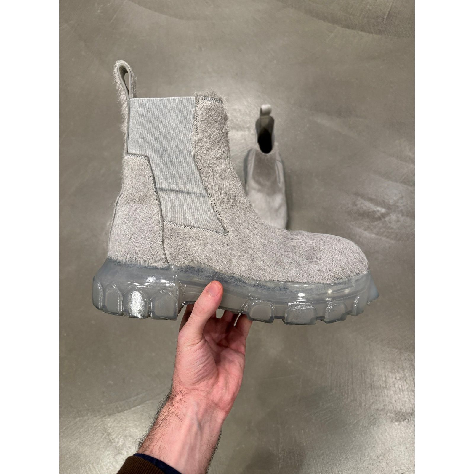 Rick Owens F/W 2021 Rick Owens beatle bozo pony hair boots Size US 11 / IT 41 - 2 Thumbnail