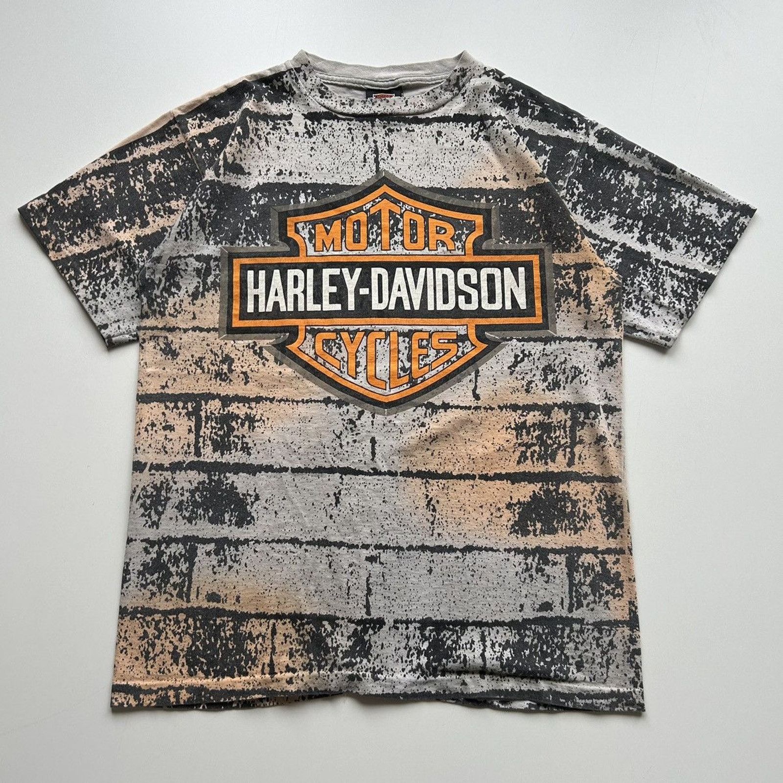 Harley Davidson Vintage 90s Harley Davidson all over print cow