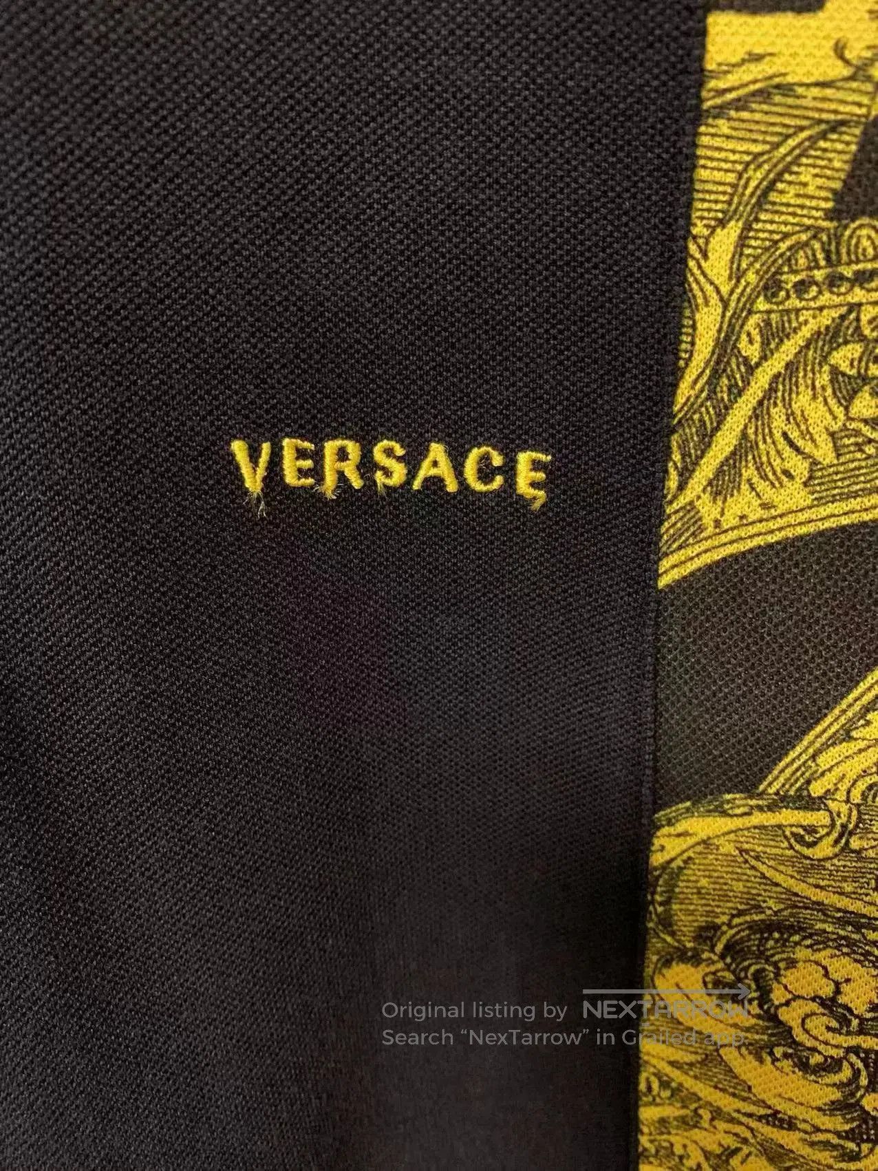 Versace Men's Polo Shirt with Logo Embroidery.