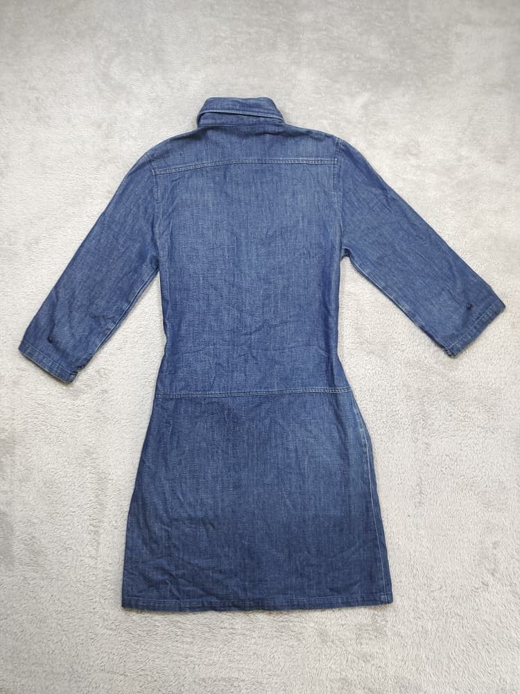 A.P.C. A.P.C INDIGO DENIM MINI DRESS BELTED SIZE 36 Size XS / US 0-2 / IT 36-38 - 2 Thumbnail
