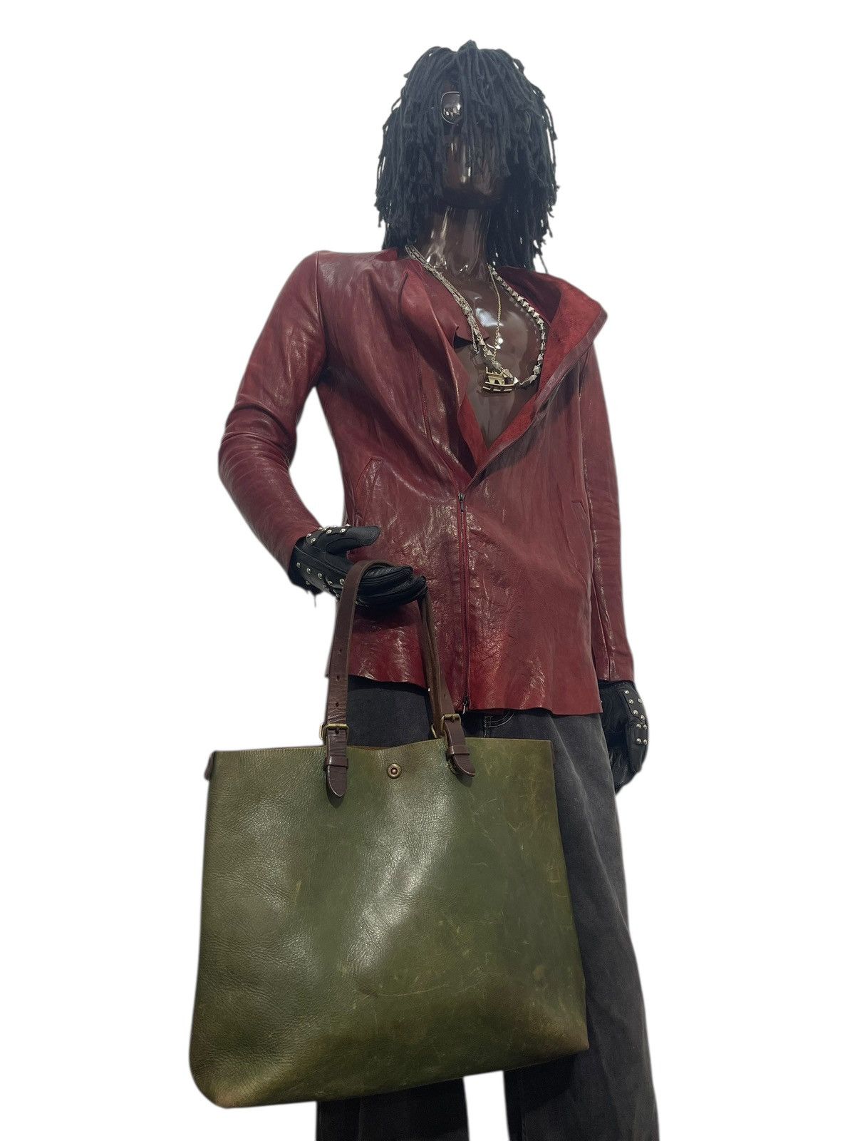 Genuine Leather Full Leather Patina Green Alto Japan Tote Shoulder Bag 2🟩1 Size ONE SIZE - 4 Thumbnail