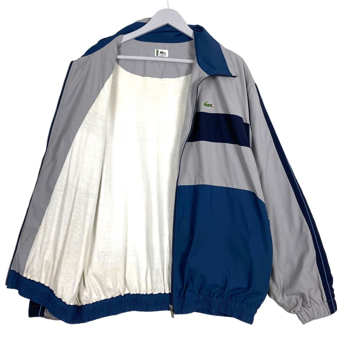 Japanese Brand × Lacoste 💥LACOSTE BIG LOGO STRIPED SPORT WINDBREAKER JACKET Size US L / EU 52-54 / 3 - 9 Thumbnail