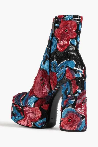 Saint Laurent Paris o1bcso1str0226 Billy Platform Booties in Multicolor Size US 7 / IT 37 - 3 Thumbnail
