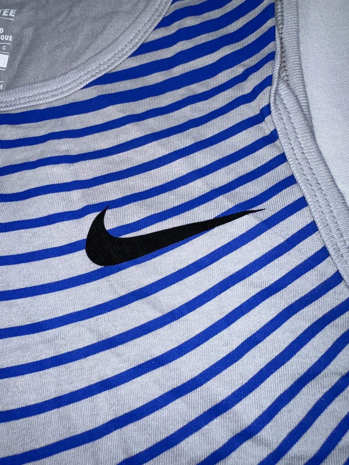 Nike Nike Men’s Dri-Fit Grey/Blue Striped Athletic Cut Crew Tank Top Size US L / EU 52-54 / 3 - 3 Thumbnail