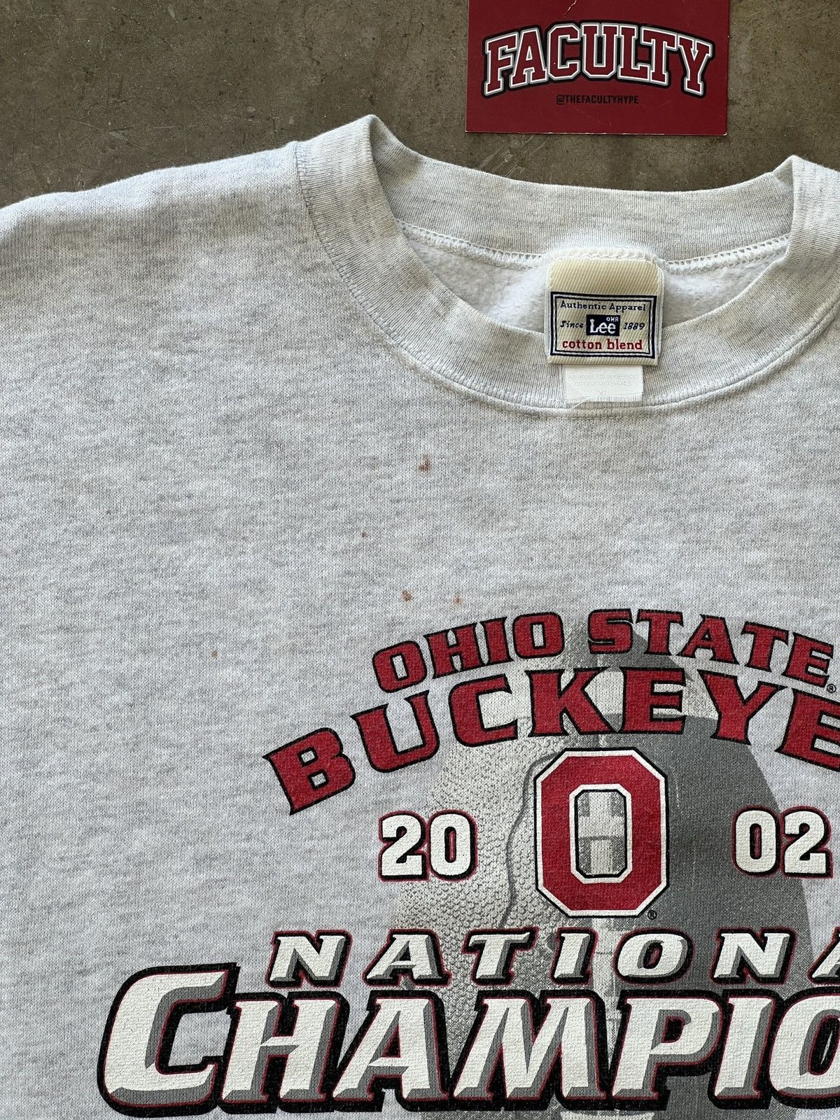 NCAA Vintage 2002 Ohio State Buckeyes National Champ Lee Tag XL Size US XL / EU 56 / 4 - 5 Thumbnail