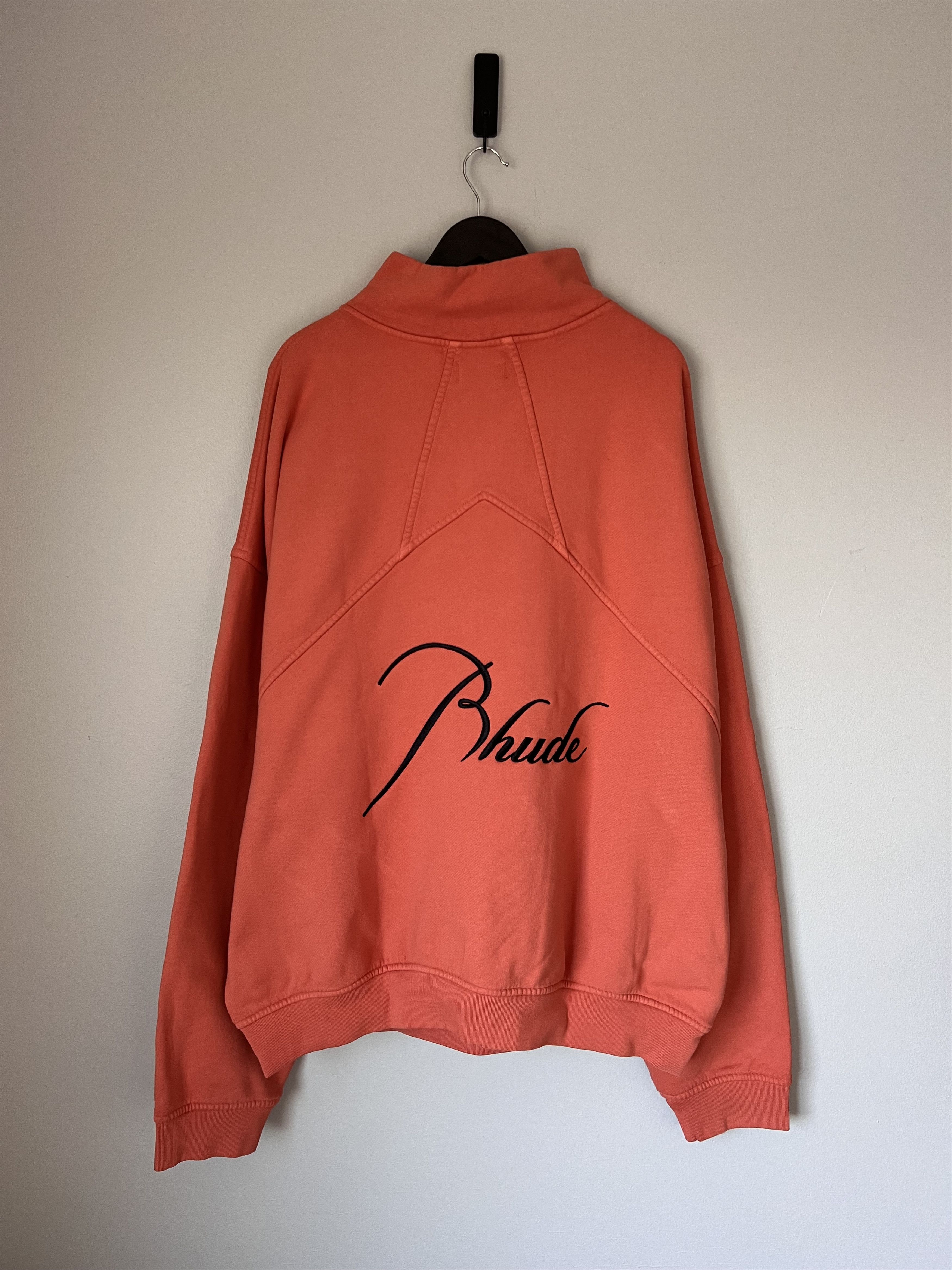 Rhude Rhude Logo Quarter Zip Sweatshirt in Vintage Orange Size US XL / EU 56 / 4 - 5 Thumbnail