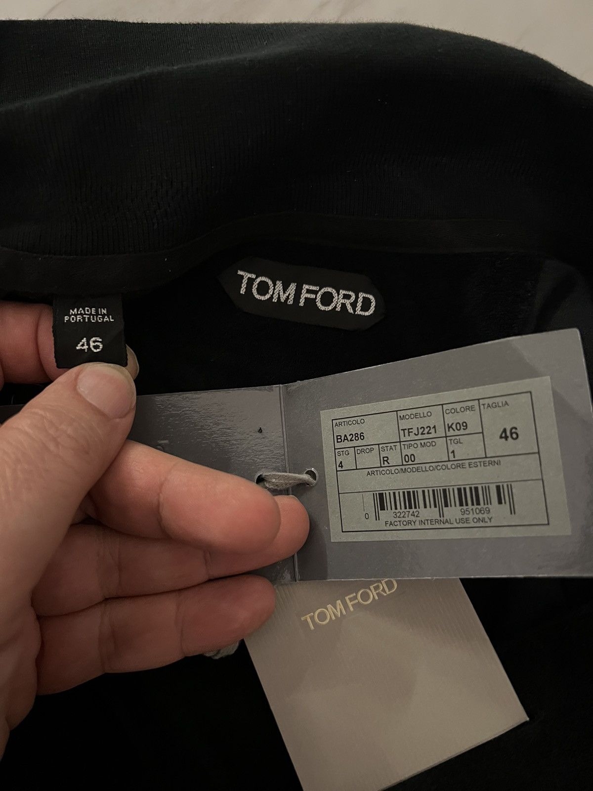 Tom Ford TOM FORD Cotton-Blend Terry Polo Shirt Size 46 Black Size US S / EU 44-46 / 1 - 12 Thumbnail